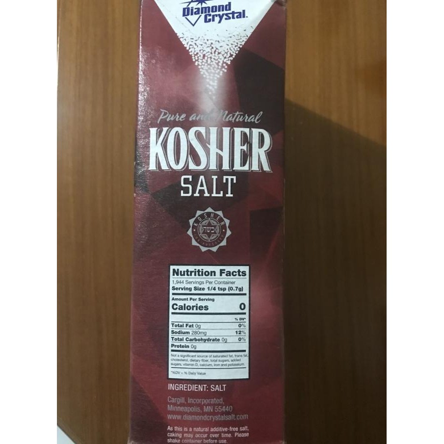 

Diamond Crystal Kosher Salt (Garam Kosher)
