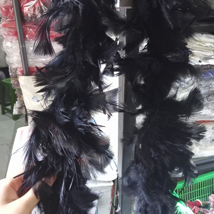 Jual Syal/Selendang Bulu Ayam Tebal Plus