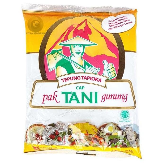 

Tepung Tapioka cap tani gunung 20 x 500g / Sagu Tani Gunung 500g dus