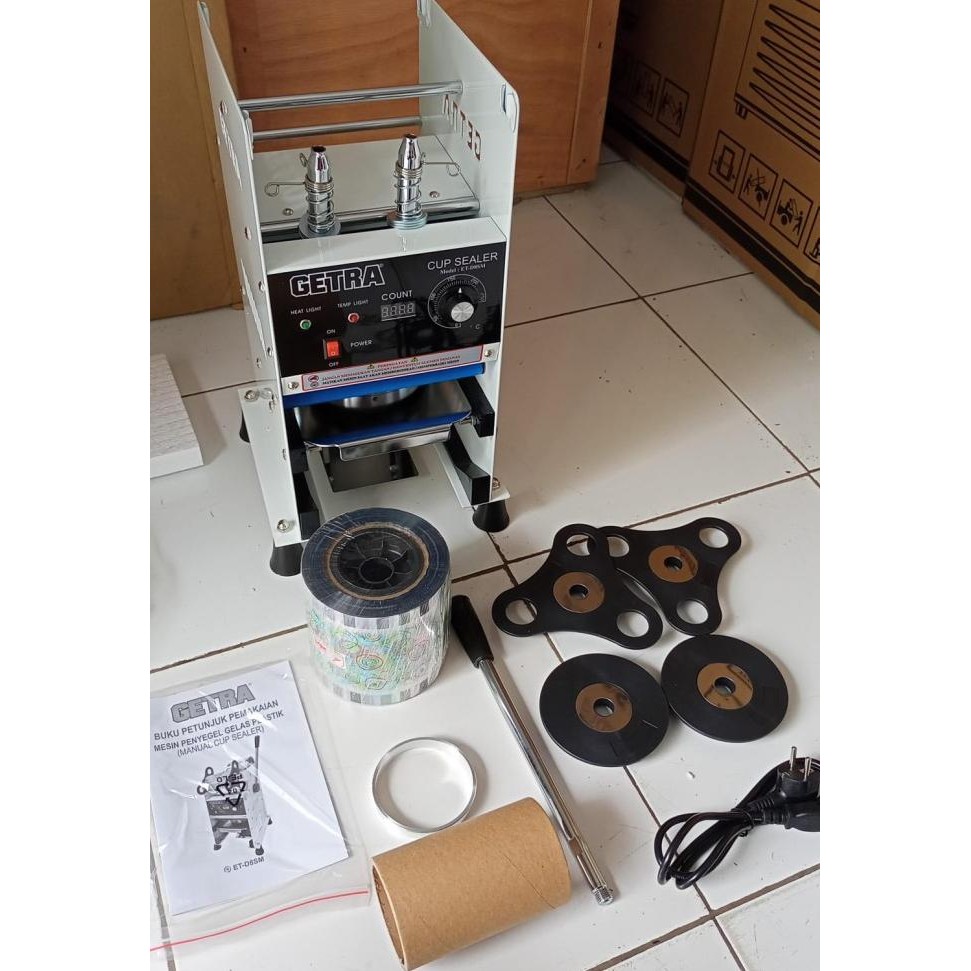 CUP SEALER GETRA ET D8S DIGITAL COUNTER MESIN PRESS GELAS PLASTIK KT7