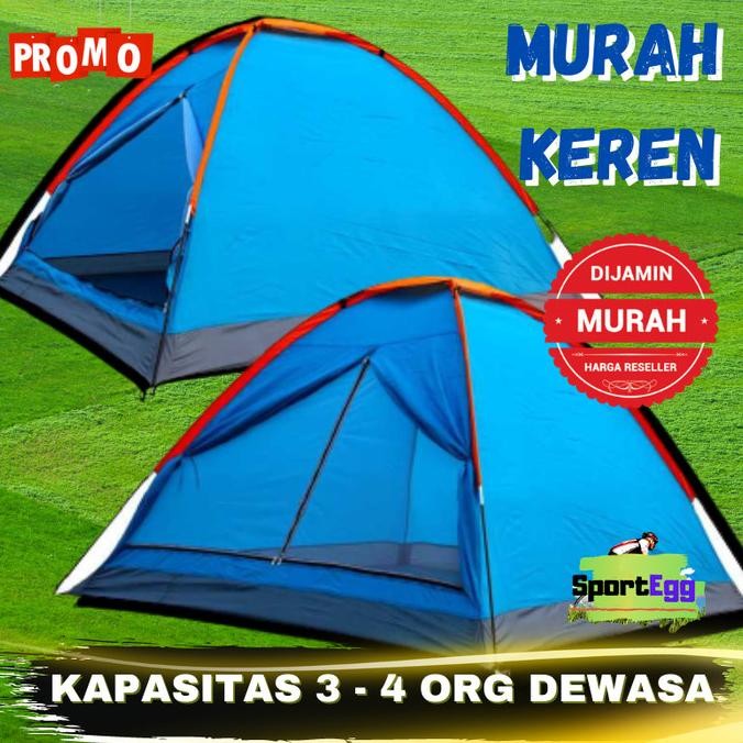 TENDA CAMPING KEMPING DEWASA MURAH. BISA 3 4 ORANG DEWASA. GT