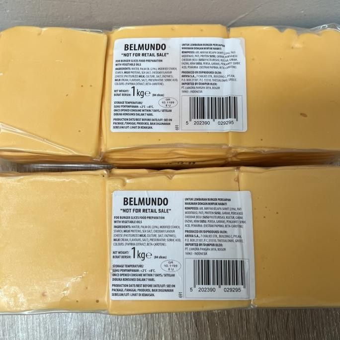 

Belmundo Keju Burger / Cheese Burger Slices Cheddar isi 84 lembar TA