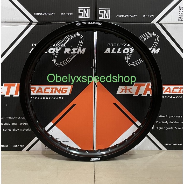 Velg Tk Racing/ Tk Japan Hitam ukuran 185 & 215 ring 18
