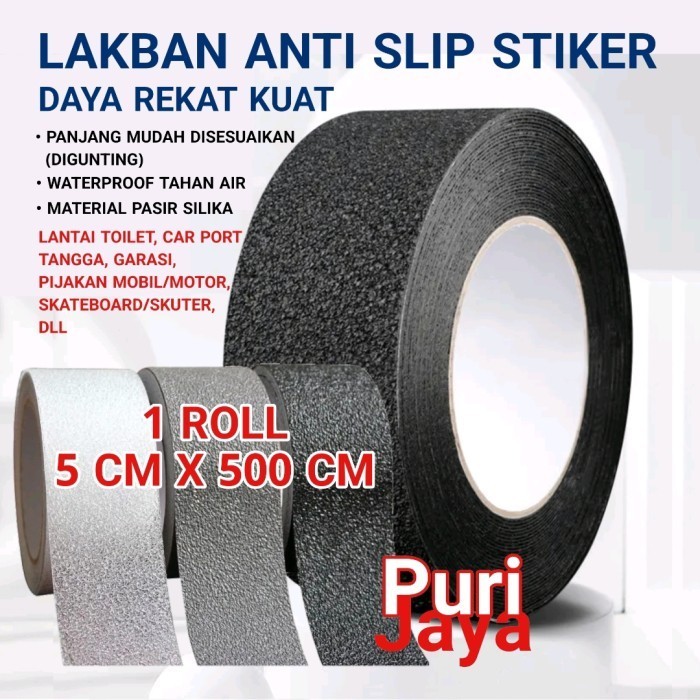 STIKER LAKBAN ANTI SLIP LANTAI KAMAR MANDI GARASI SAFETY GRIP TANGGA