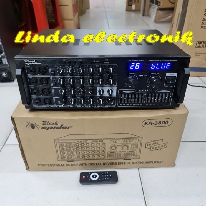 AMPLIFIER BLACK SPIDER KA3800 KA 3800 VIDEO IN OUT KEY CONTROL