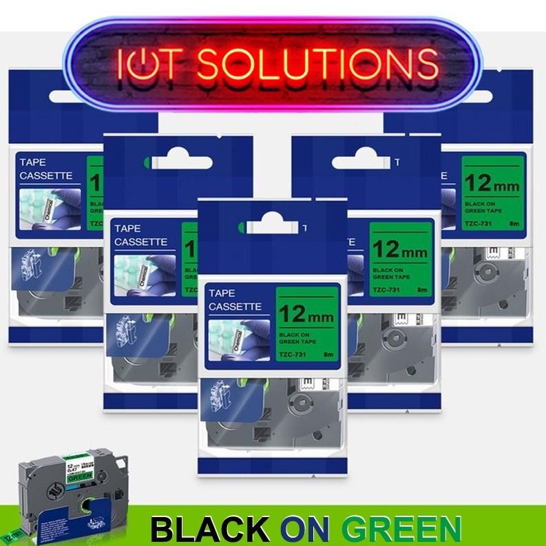 

TY69 Label Tape Brother Compatible TZE-231 12mm 8m TZe231 631 334 PT-H110 D210 Black White Clear Red Gold Blue Green Yellow Fluorescent Original