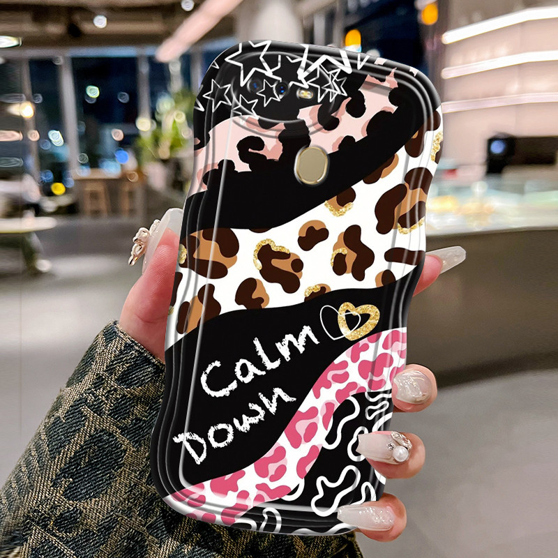 Casing Hp Untuk OPPO A7 A5s A12 A12s A11K Case Casing Softcase lembut pola macan tutul HP Kesing tre