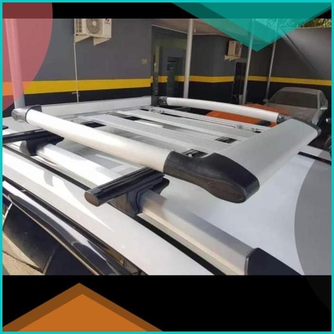 Roof rack bagasi atas plus cross bar rush lama merek sun rack 140BZ4