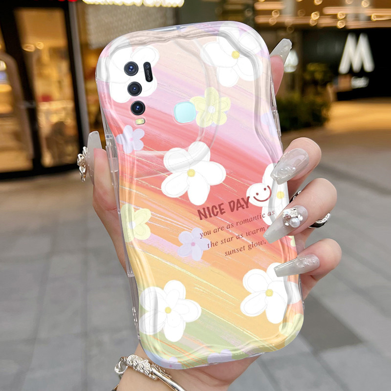 Casing Hp Untuk VIVO Y50 VIVO Y30 VIVO Y30i Case Casing pelindung Bunga-bunga lucu HP ponsel Softcas