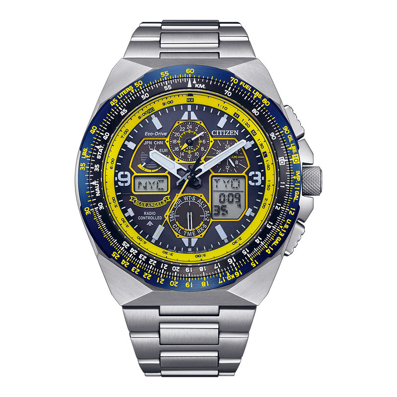 Jam Tangan Pria Citizen Promaster JY8125-54L Skyhawk A-T Blue Angels Men Dual Tone Dial Stainless St