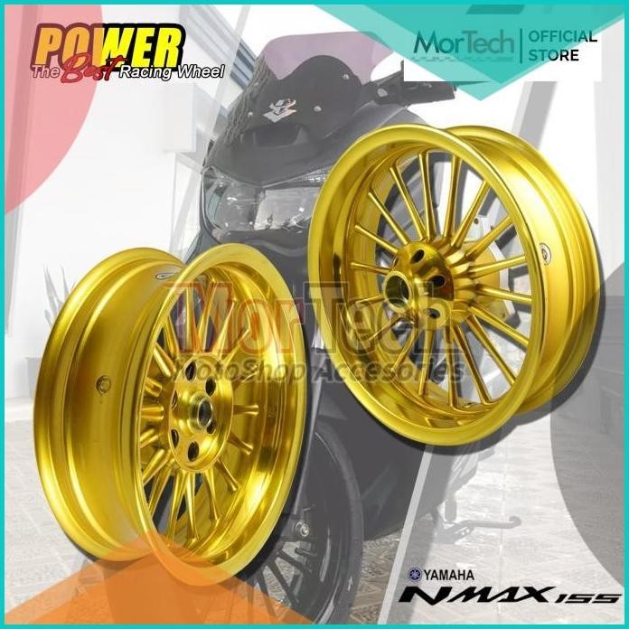 Velg Pelek Racing Tapak Lebar Power Classic Yamaha NMAX N MAX Gold 14