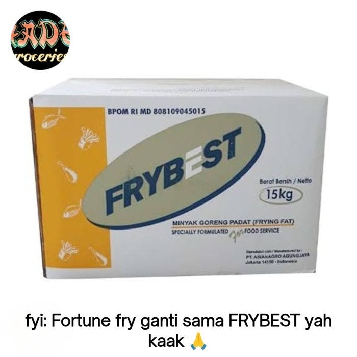 

Bya - Fortune Frying Shortening15Kg Minyak Padat