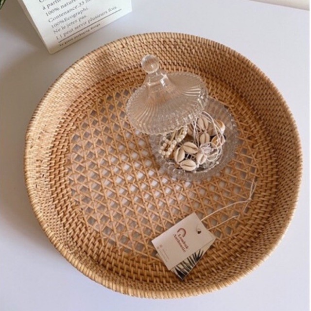 Prihatiwi - Lombok Authentic Tray Rotan Bulat Diameter 30Cm Kerajinan Rotan Lombok Supplier Rotan
