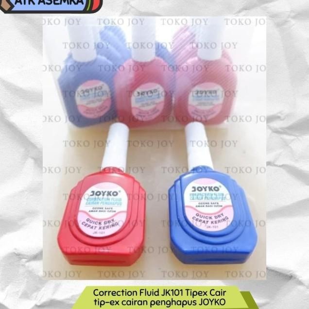 

Correction Fluid Jk101 Tipex Cair Tip-Ex Cairan Ghapus Joyko