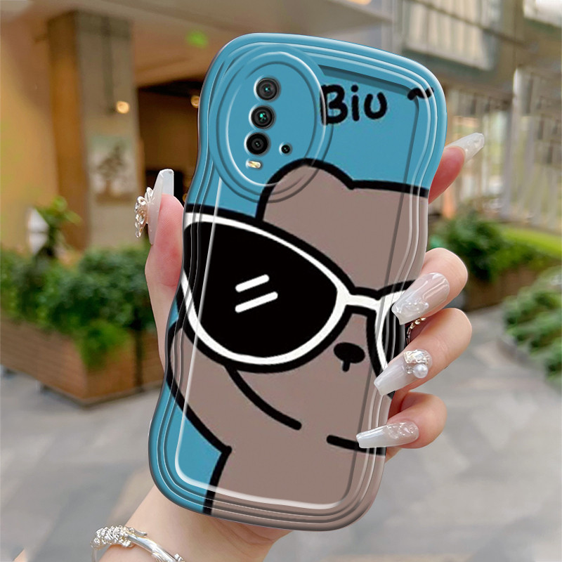 Casing Hp Untuk Xiaomi Redmi 9T Case Casing Kasing HP pola kacamata hitam keren Cesing Silikon Kesin