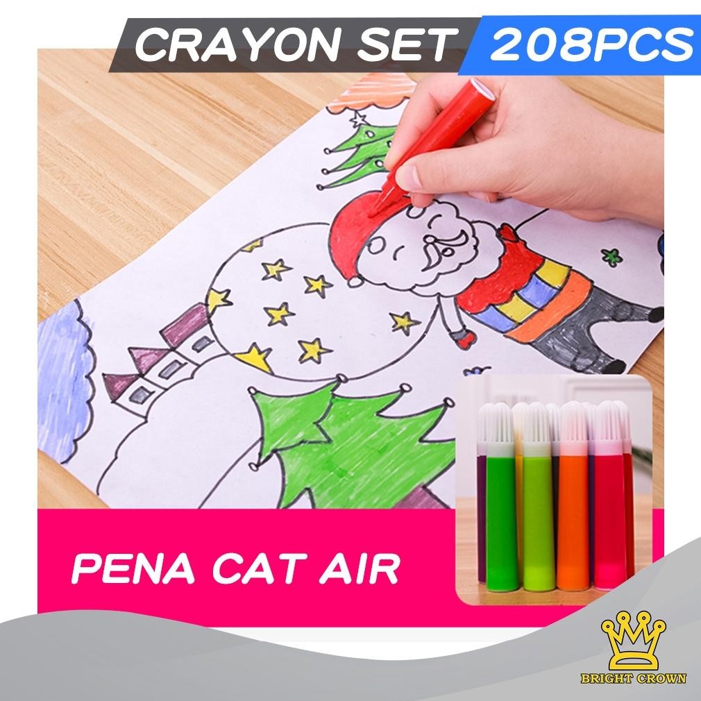 

Baru BrightCrown Peil Warna Crayon Set Isi 208pcs & 150pcs / Crayon set Warna Cocok Menggambar Mewarnai Berkualitas