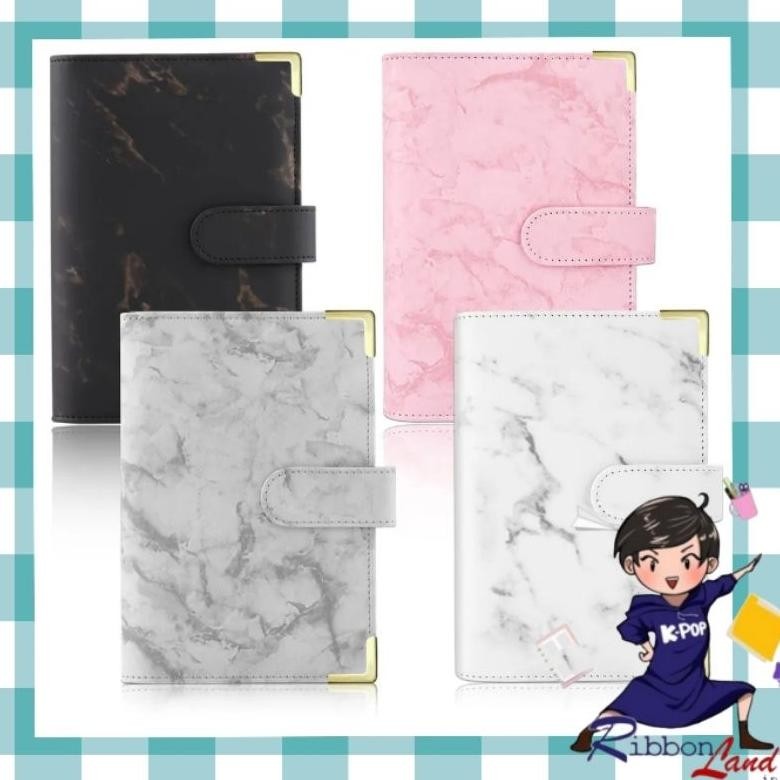 

Terlaris A6 Binder Kulit Motif Marmer Luxury 6 Ring Original