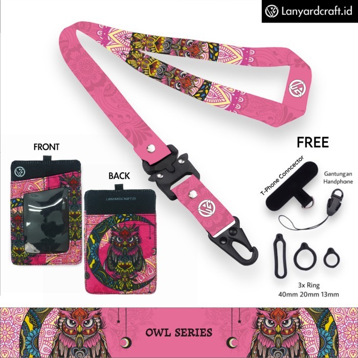 

Sale Lc.Id Lanyard Craft Owl V4 Gantungan Tali Holder Card Printing