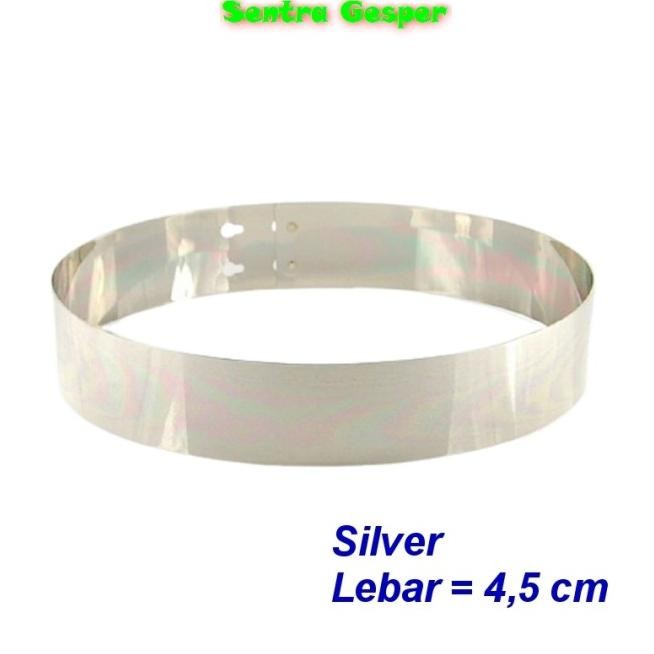 Ikat Pinggang Wanita Plat Sabuk Fashion Gesper Gold Obi Besi Cewek 4