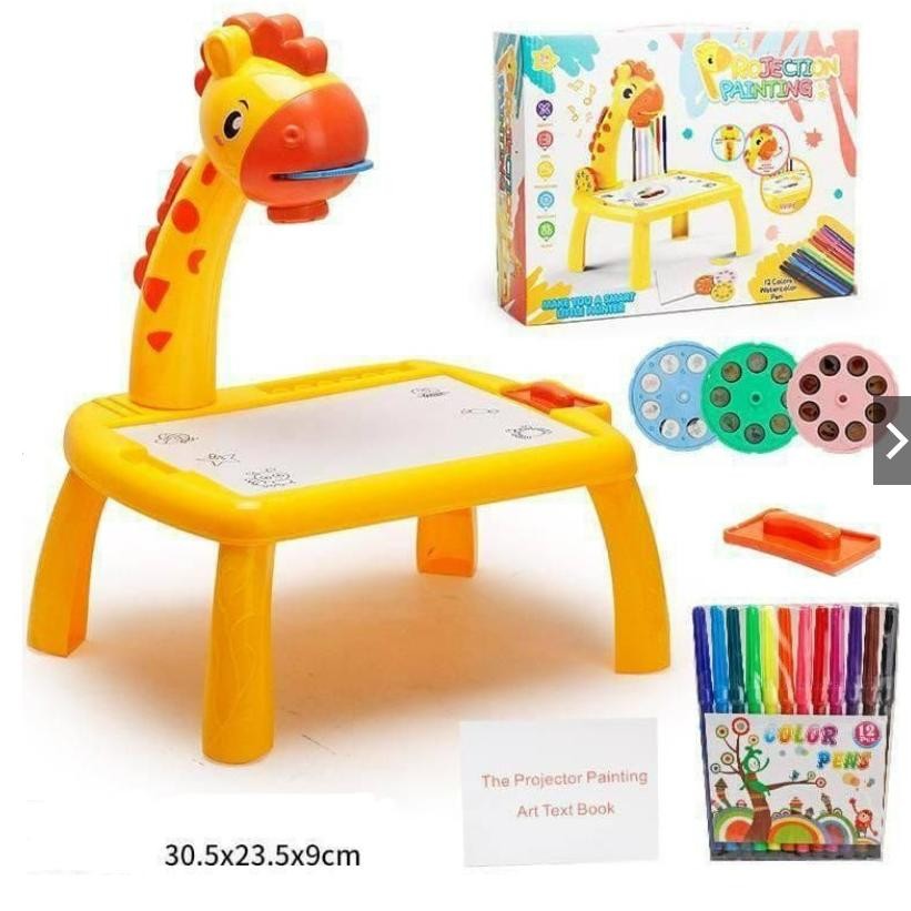 Baru Meja belajar anak gambar proyektor edukasi anak jerapah besar Berkualitas