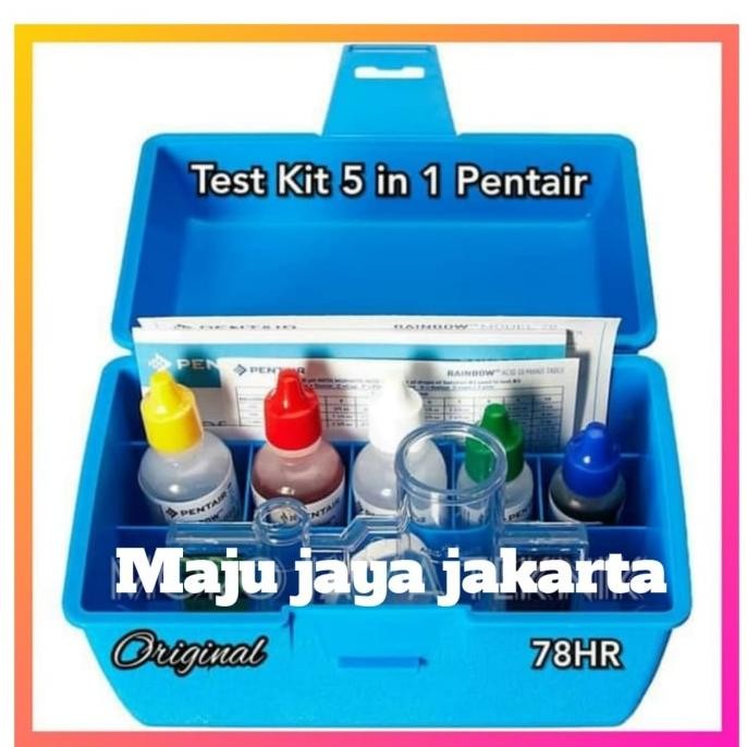 Test Kit 5 in 1 Pentair 78HR Rainbow Pool And Spa Test Kit Complite