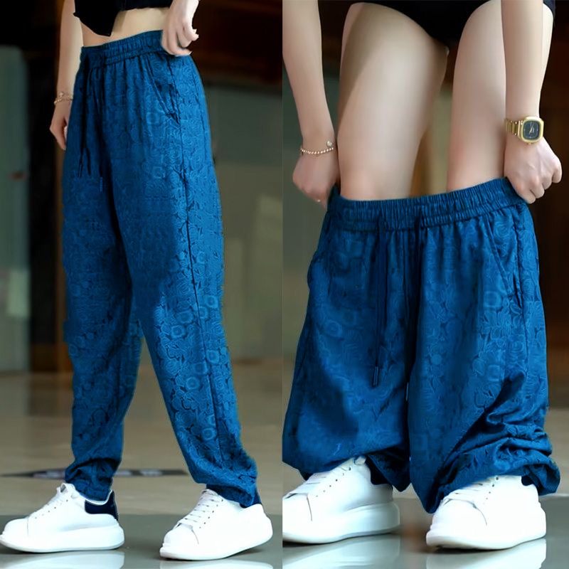 Summer New Men's Casual Pants Ice Silk National Style