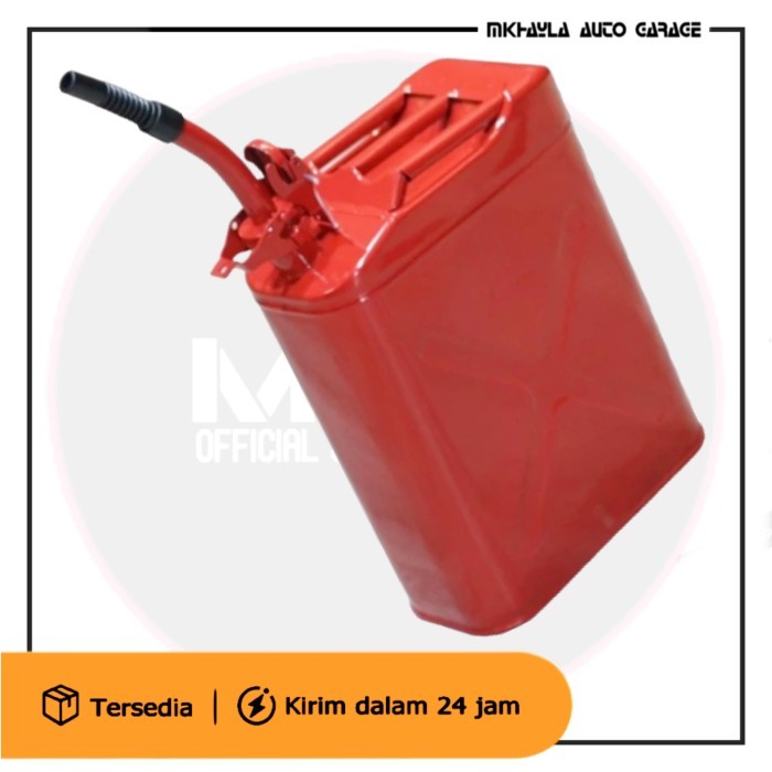 Jerigen Besi 20 Liter + Corong - el Tutup Klip - Jerigen Offroad