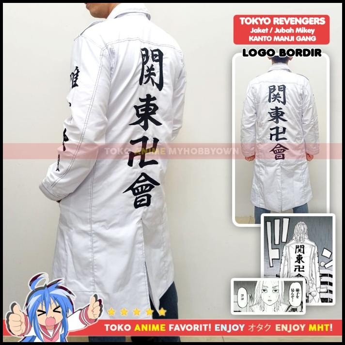 Jaket Parka Jubah Anime Kanto Manji Tokyo Revengers Mikey Cosplay