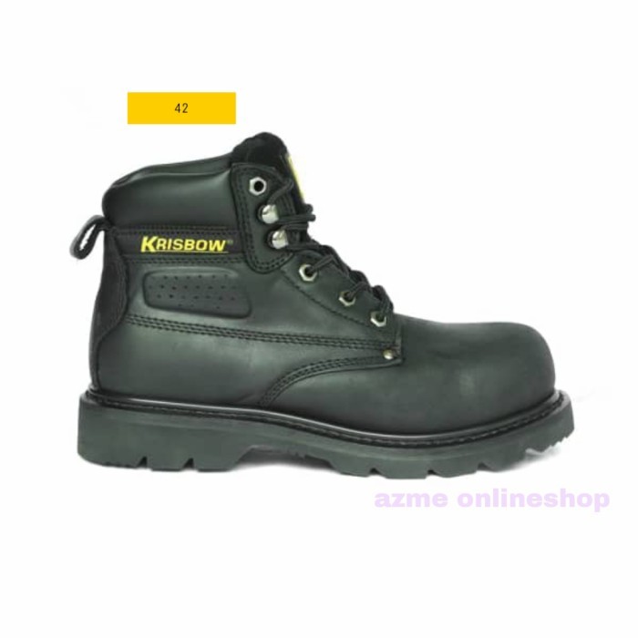 krisbow sepatu pengaman size 42_safety shoes black 6 inc vulcan boots