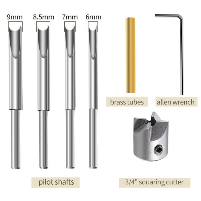 

T E R B A R U Pen Mill Trimmer Set 7Pcs Professional Pen Turners Barrel