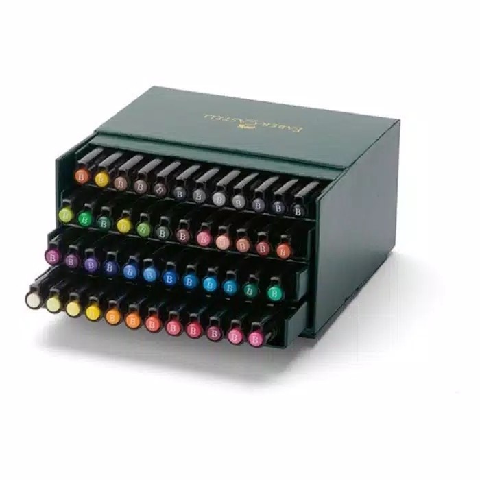

T E R B A R U Faber-Castell PITT Artist Brush Pen Box 48 colors Indian Ink Brushpen