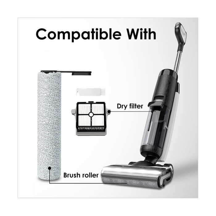 

T E R B A R U Advanced Replament HEPA Assembly and Brush Rolr Set for Floor