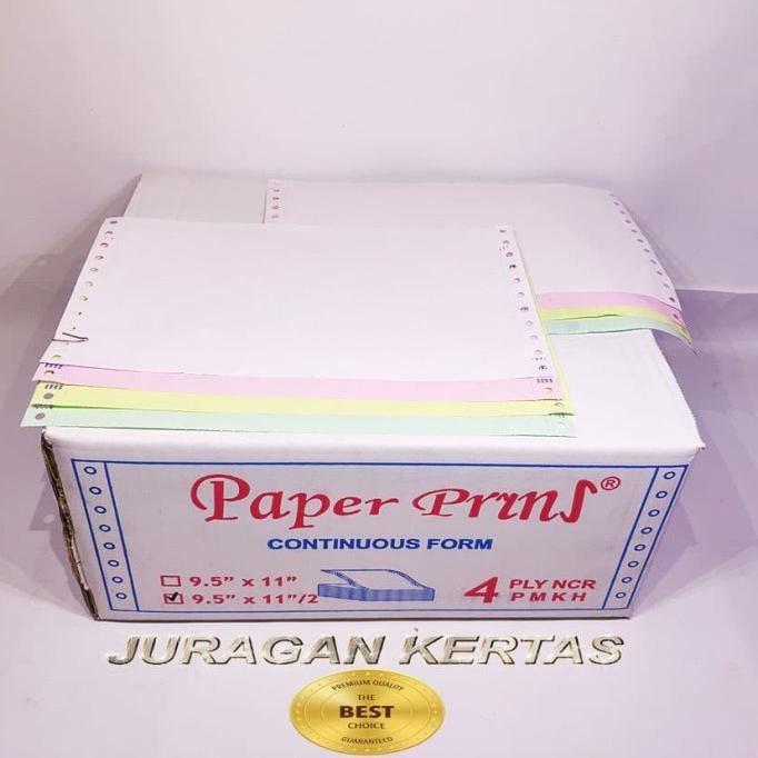 

CONTINUOUS FORM 9,5 X 11/2 4PLY PAPERPRYRNS (PRS - BAGI 2)