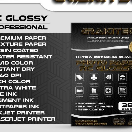 

Kertas Foto Silky / Silky Photo R A4 F4 A3 Grakitec