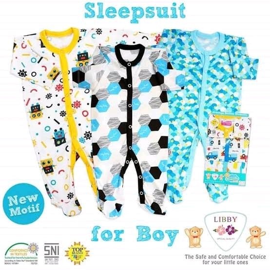 Sleepsuit Libby Pakaian Bayi Baju Tidur Bayi *