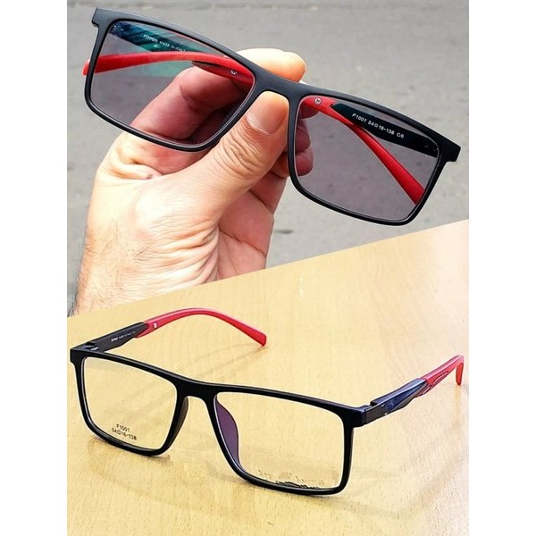 Frame kacamata Photocromic Pria Ferrari 1001 - Bisa lensa minus - Paket Photocrom *