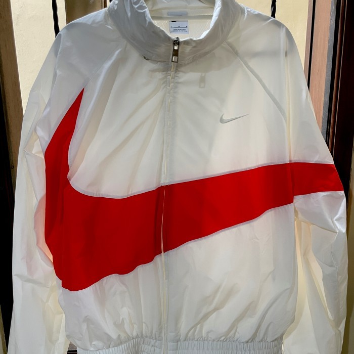 NIKE JACKET WHITE ORANGE STRIPE