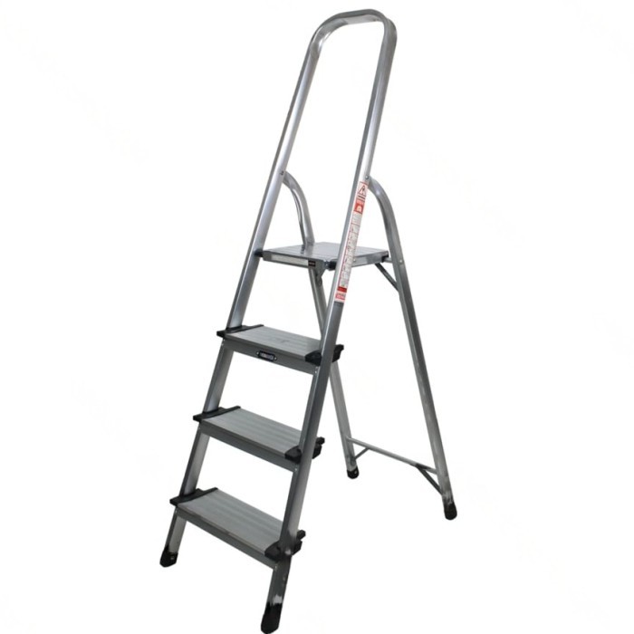 Tangga Lipat Aluminium KRISBOW 4 Wide Step 1.5 Meter