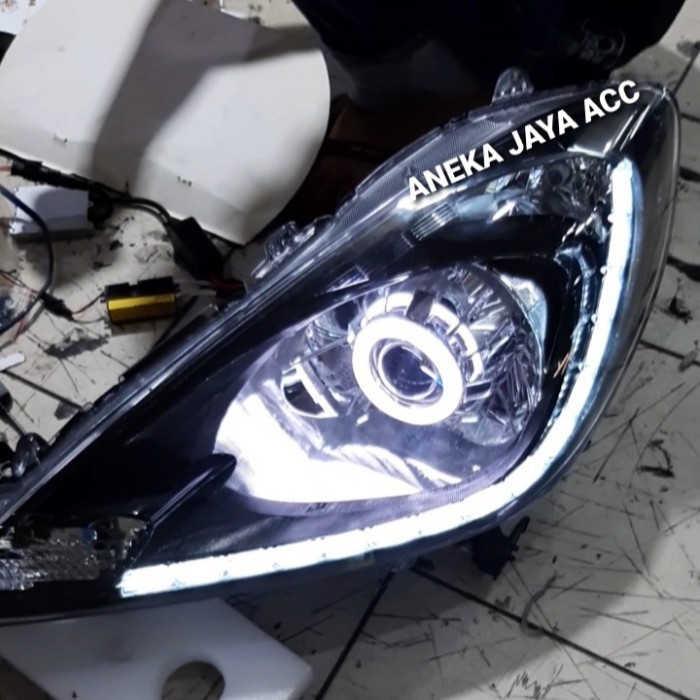 HEADLAMP HONDA JAZZ GE8 2011 2012 2013 CUSTOM PROJECTOR DRL CRISTAL
