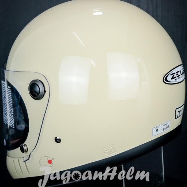 Zeus Helm Zs816E Solid | Ivory | Retro Zs 816E Classic Zs-816E