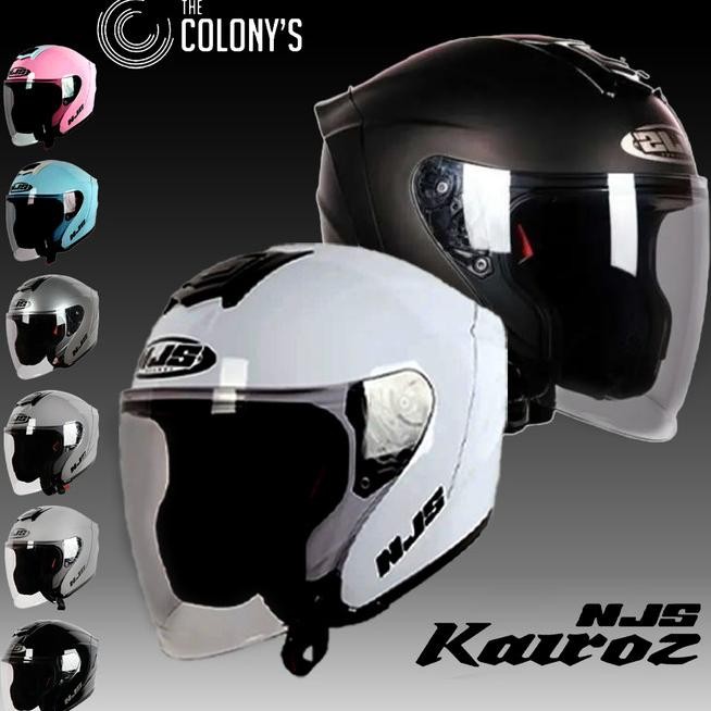 Helm Njs Kairoz Single Visor Halfface Njs Kairos