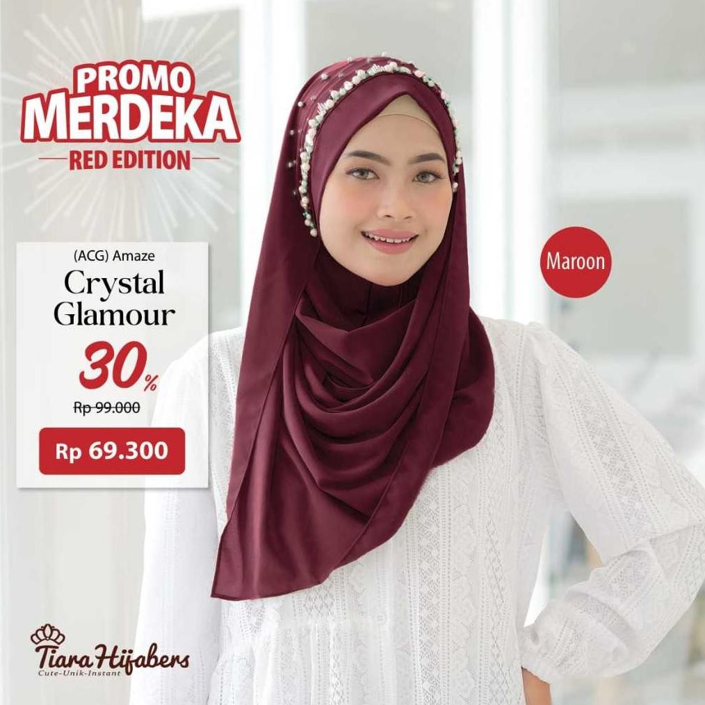 Murah Hijab Pesta / Hijab Instant Payet / Hijab Payet / Acg Diskon