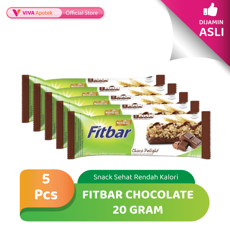 

Fitbar Chocolate Snack Sehat Rendah Kalori 20 Gram (Pack - 5 Pcs)