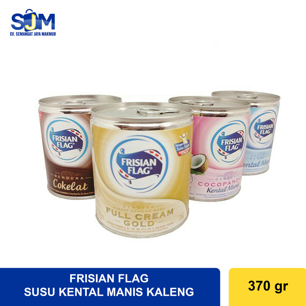 

Susu Bendera Kental Manis Frisian Flag Kaleng 370g Putih / Cokelat