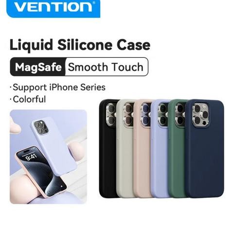 Vention Casing Iphone 13 Mini Pro Max Magnetic Magsafe Liquid Silicone Case Langsung Proses 