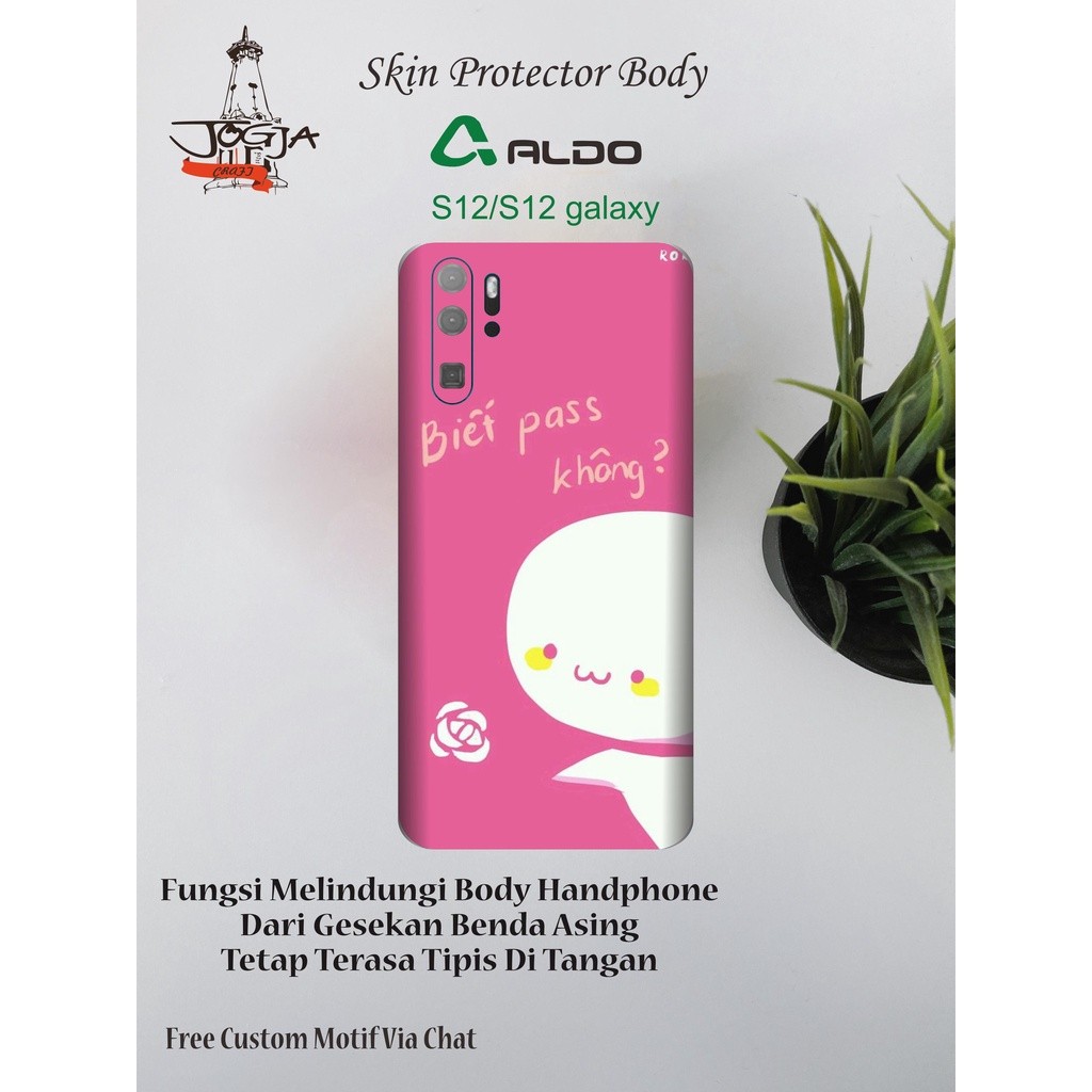 *2Piece* Aldo S12 Garskin Stiker Casing Custom Bebas Dan Bayar Ditempat