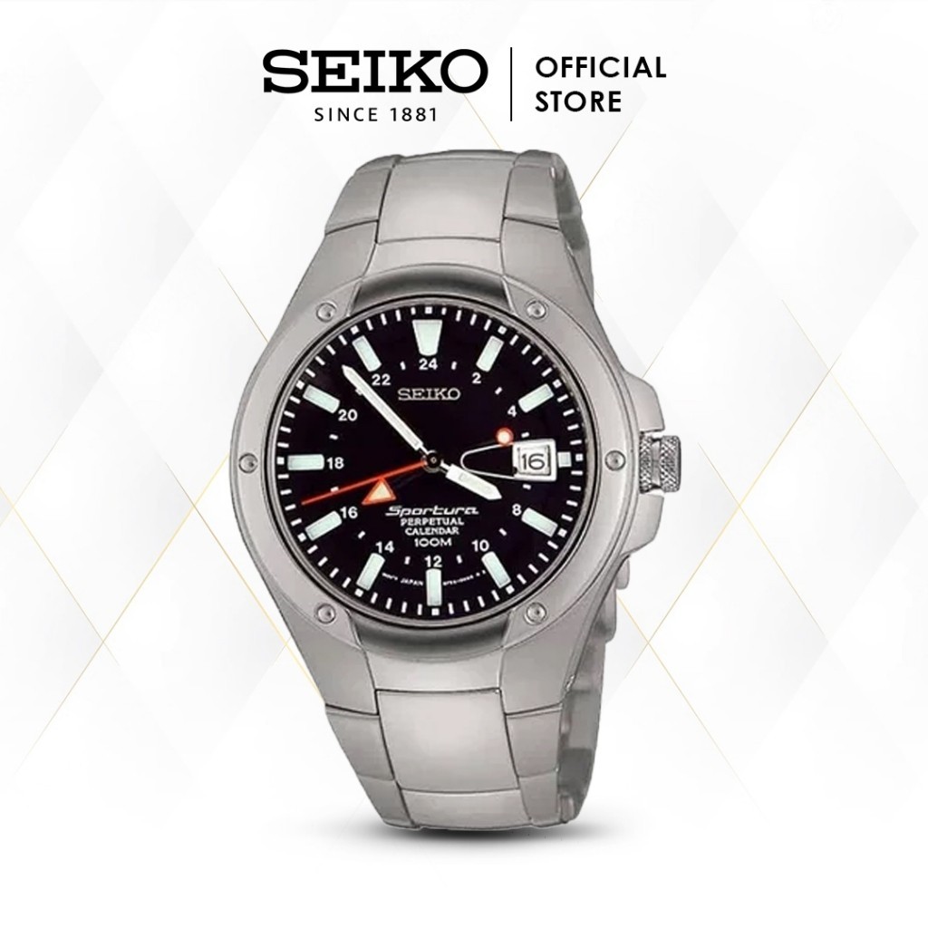 Jam Tangan Pria Seiko Sportura Quartz Perpetual Stainless Steel SLT047 Original