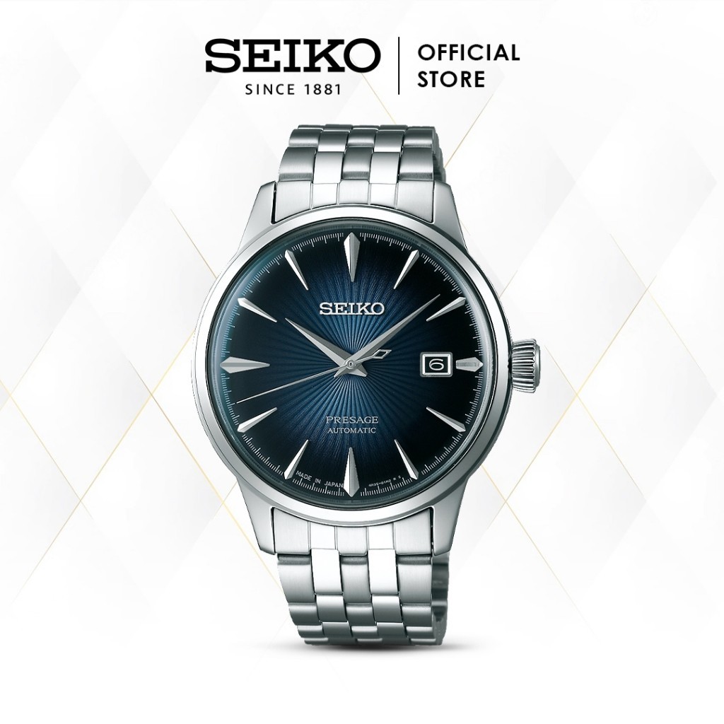 Jam Tangan Pria Seiko SRPB41J1 Presage Bluemoon Cocktail Automatic Dial SRPB41 Original