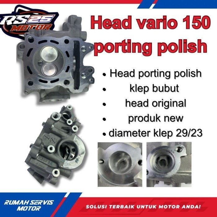 Blok head kop Vario 150 porting polish