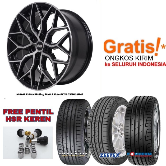 PAKET VELG RING 19 R19 HRV CRV INNOVA XPANDER TYPE HSR KUNAI - RUSH